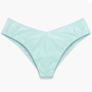 Savage X Fenty Teal Panties with Crocodile Pattern